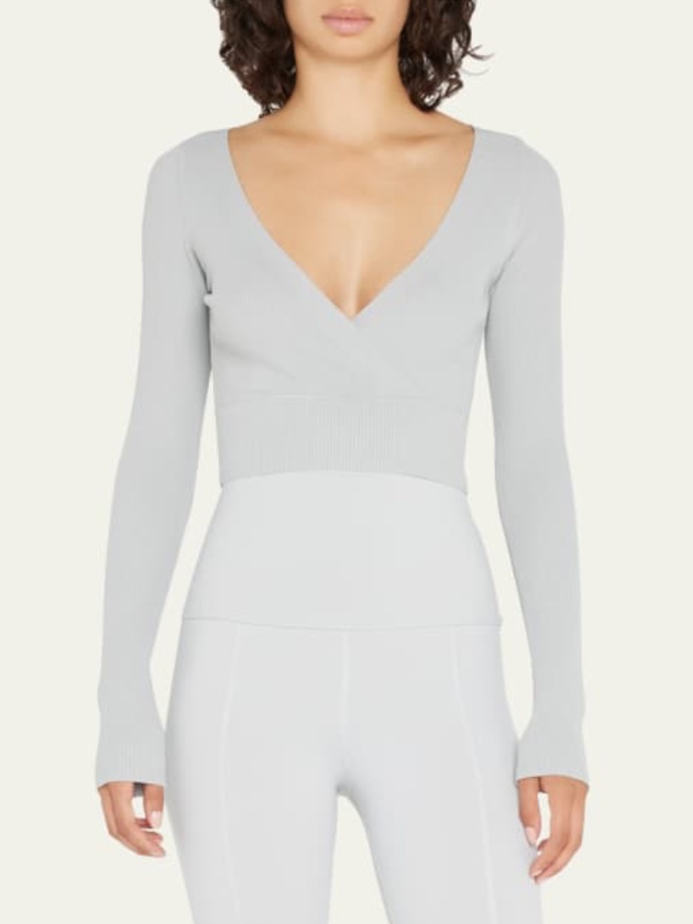 Live the Process Verso Wrap Ribbed Top